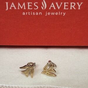 James Avery Retired 14k Gold Dove Detailed Post Backs Are Avery 925  With Box
